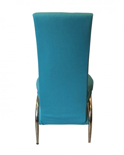 Fransız Kumaş Kelebek Model Turkuaz Sandalye Kılıfı