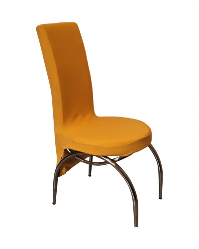 Fransız Kumaş Kelebek Model Sarı Sandalye Kılıfı