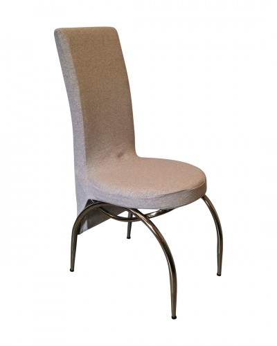 Fransız Kumaş Kelebek Model Gri Sandalye Kılıfı