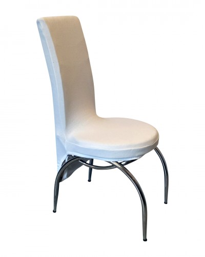 Fransız Kumaş Kelebek Model Krem Sandalye Kılıfı