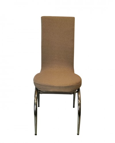 Fransız Kumaş Kelebek Model Vizon Sandalye Kıl...