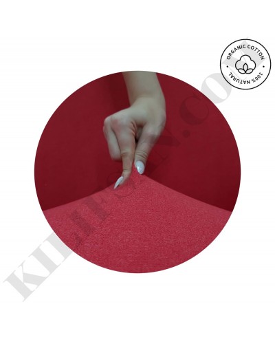 MKA-05 Kadife Kumaş Minderli Koltuk Kılıfı Takımı ( 3+3+1+1 Set ) Kırmızı Renk