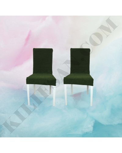 KS-03 Kadife  Streç Kumaş Sandalye Kılıfı Haki Renk