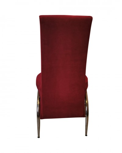 Kadife Kelebek Model Kırmızı Sandalye Kılıfı
